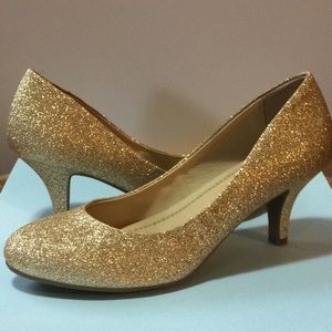 Gold Glitter Heel